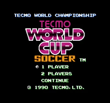 Tecmo World Cup Soccer (Europe) screen shot title